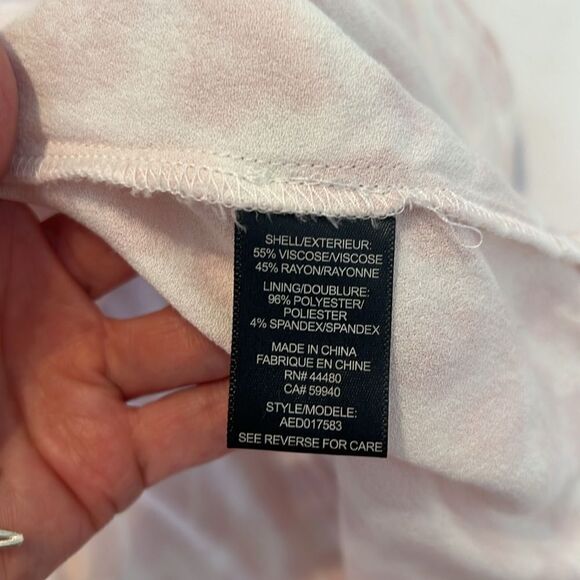 AFRM szXL pink & white leopard print maxi dress w/cutout side & lace up back GUC - Picture 10 of 16